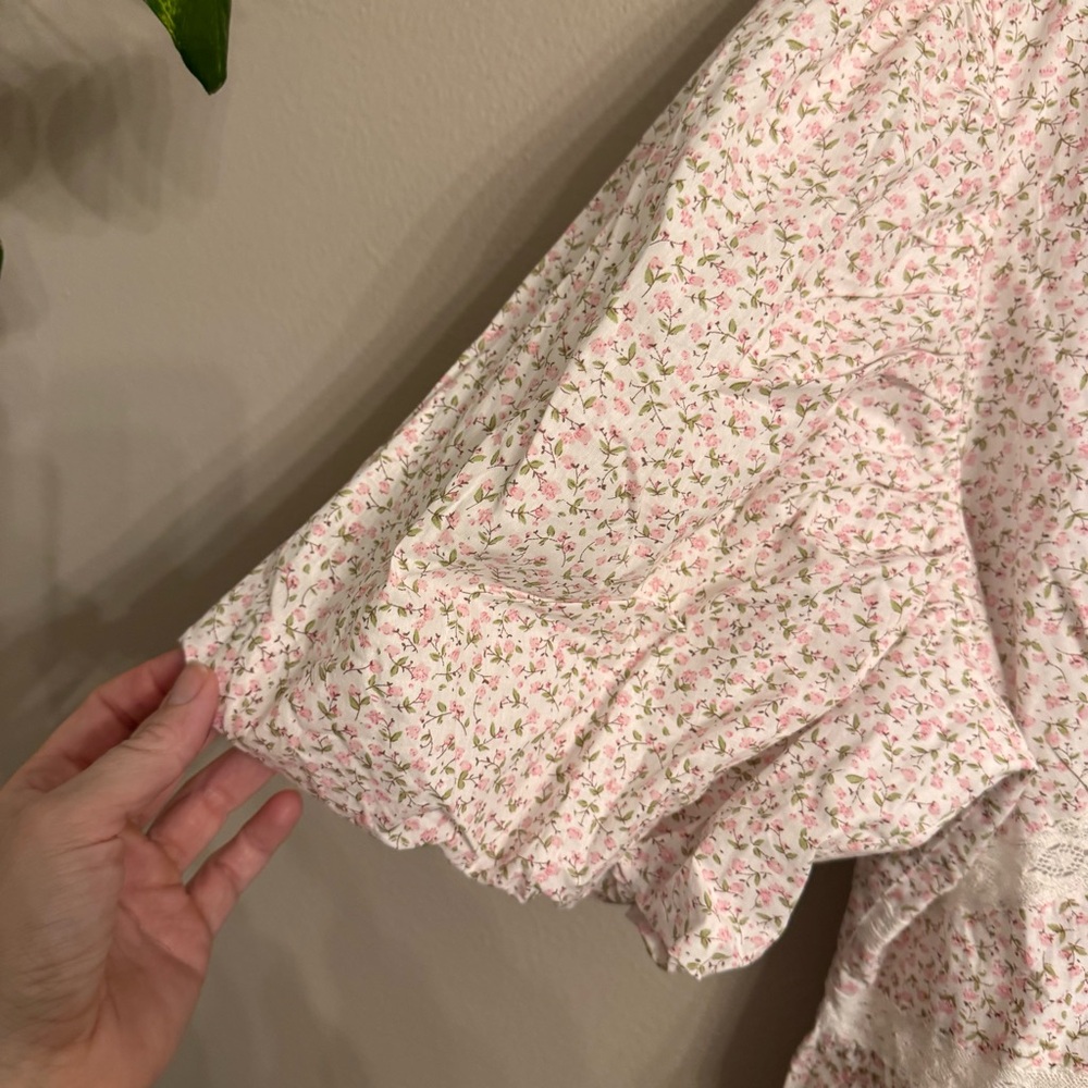 TUCKERNUCK Pink Ditsy Floral Lace Isabelle Mini Dress‎ – Hyacinth House 🌸 - Picture 5 of 13